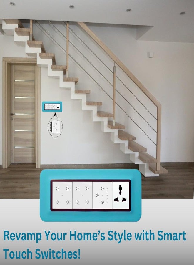 Wynbee مفتاح Wynbee Air FAN Relay الذكي الذي يعمل باللمس مع وحدة تحكم في سرعة المروحة، لا يتطلب جهاز تحكم مركزي، قابل للتحديث، متوافق مع Alexa وGoogle Home وتطبيق Wynbee Smart Home (أبيض) - Image 3